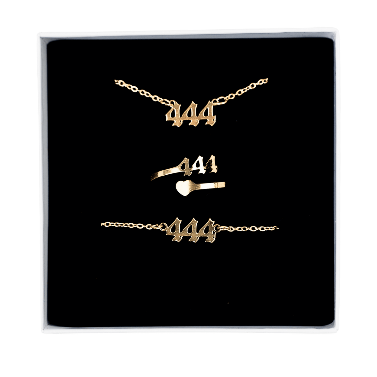 444 Angel Number Jewelry Set