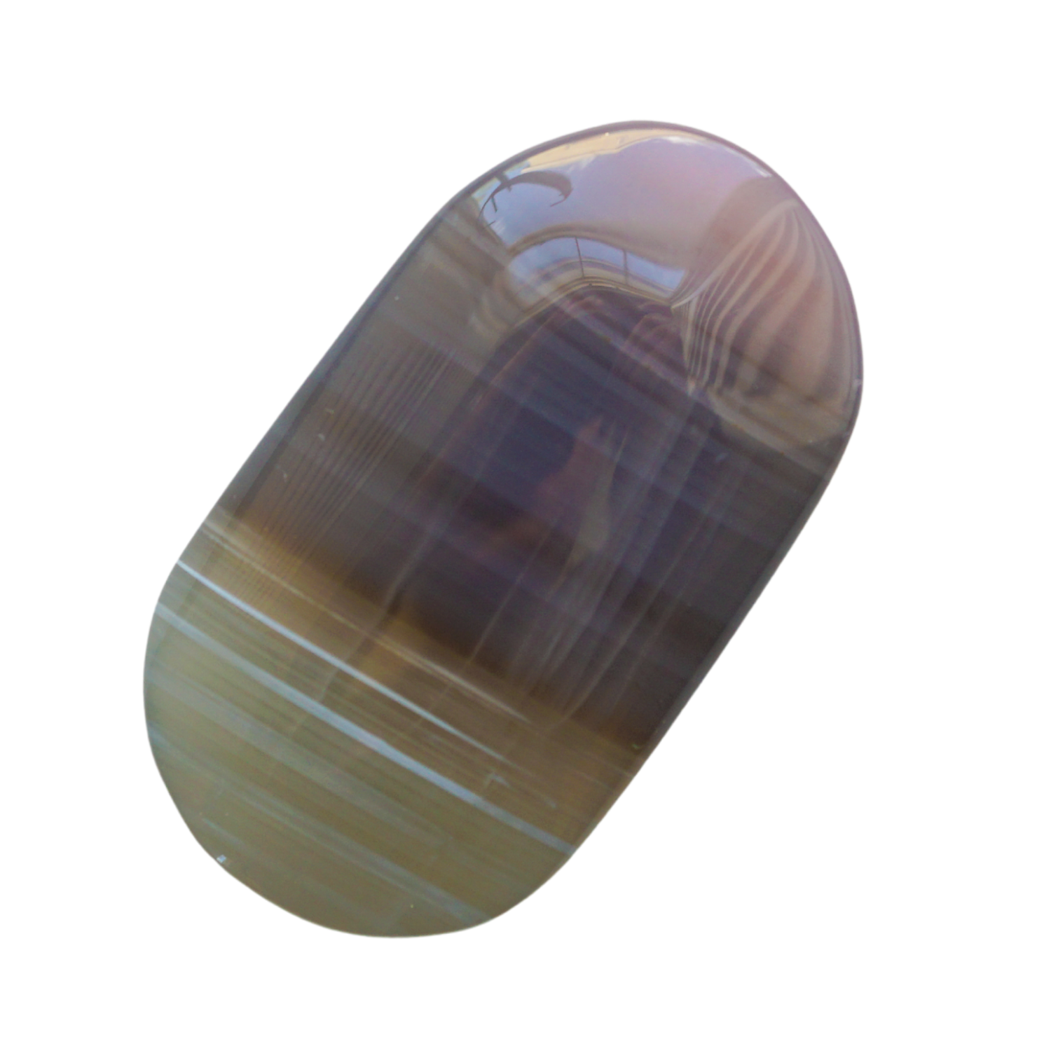 AA-Grade Botswana Agate Touchstone | Emotional Balance & Grounding