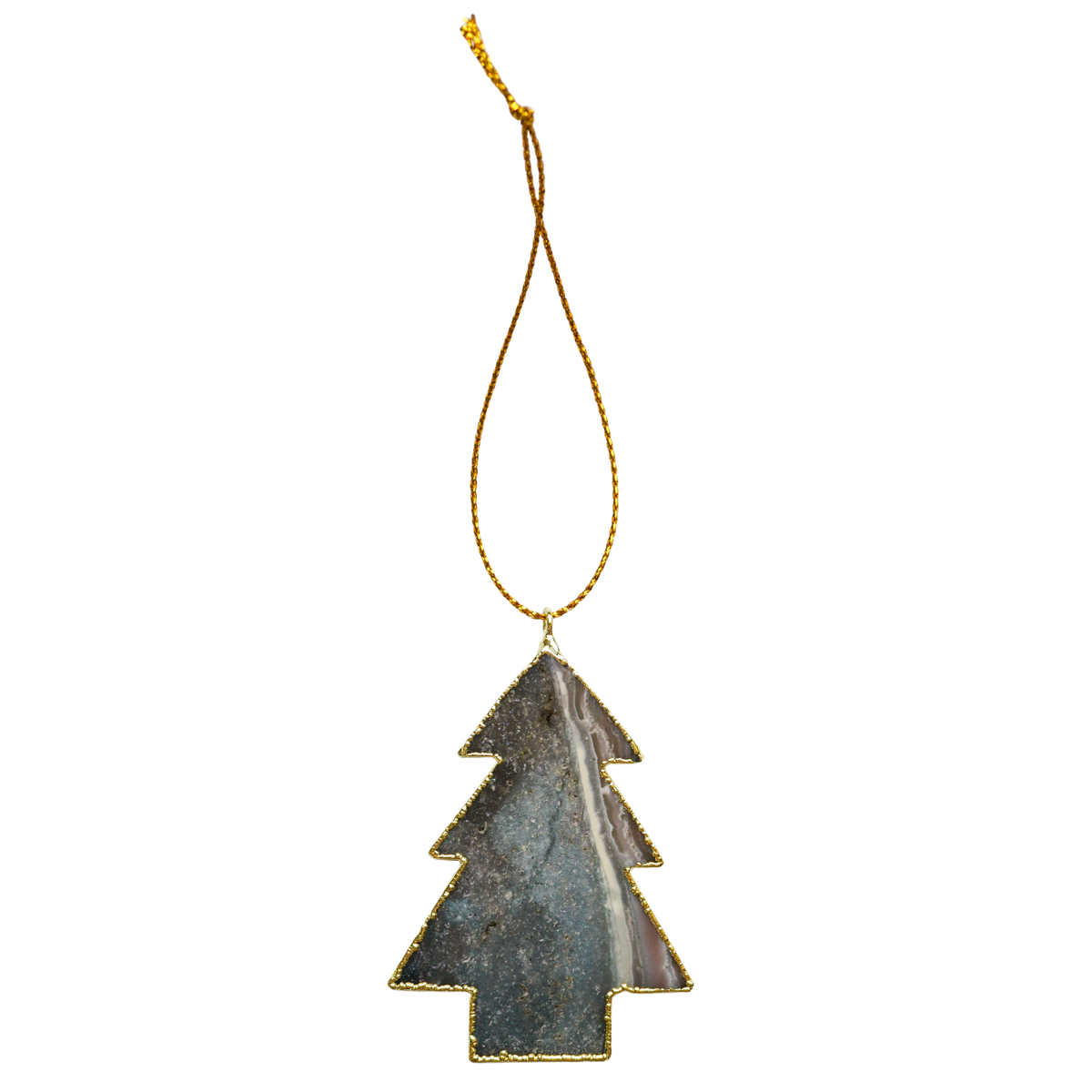 Agate Christmas Tree Ornament