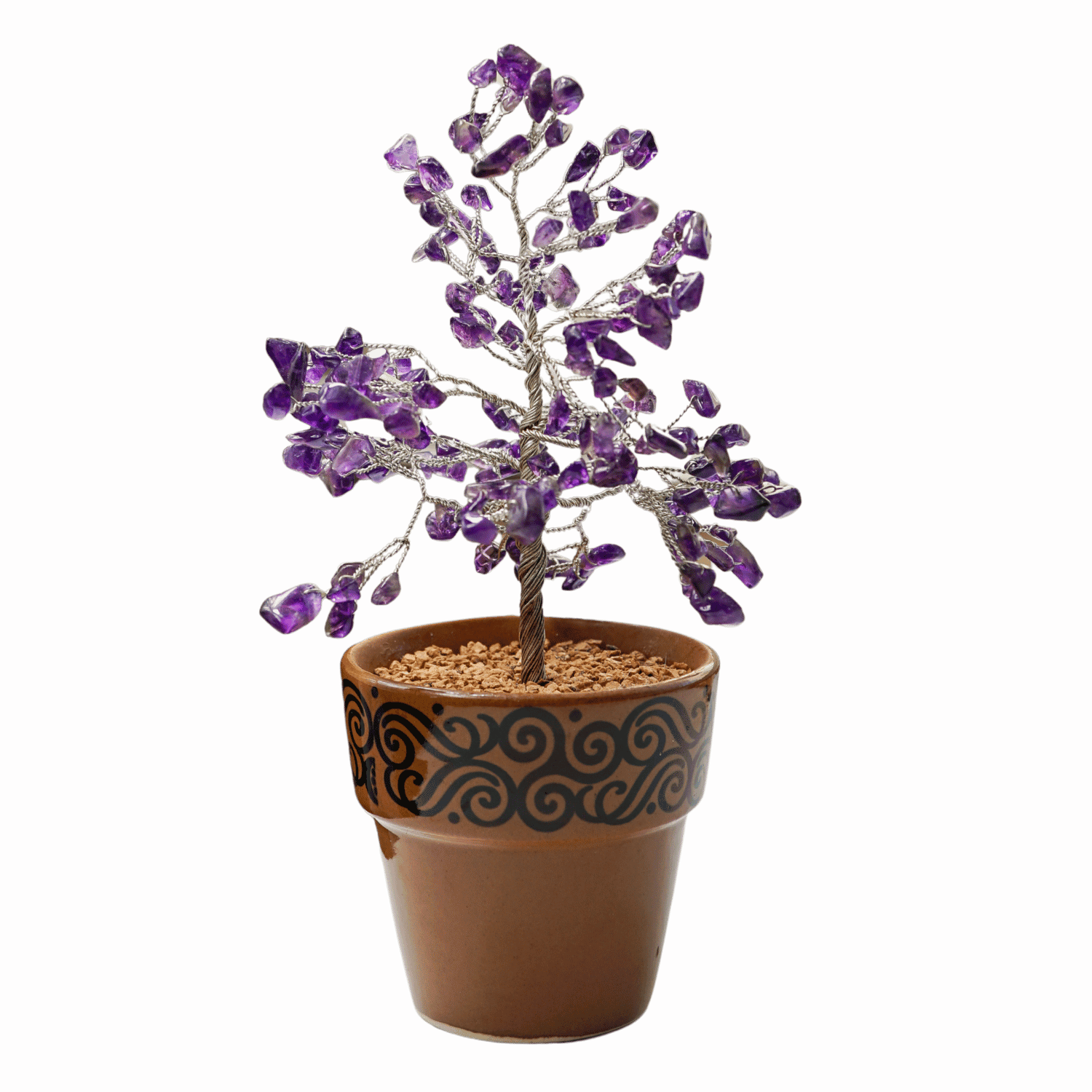 amethyst plant pot Amethyst Gem Tree with Triple Moon Pot for Wealth & Success