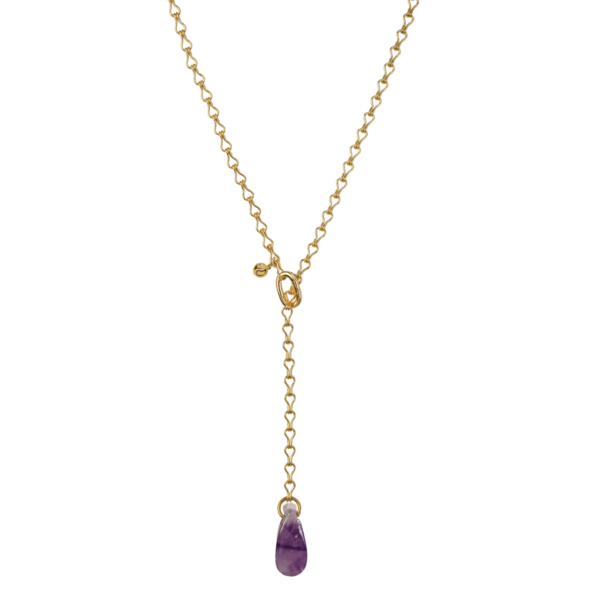Amethyst Lariat Necklace