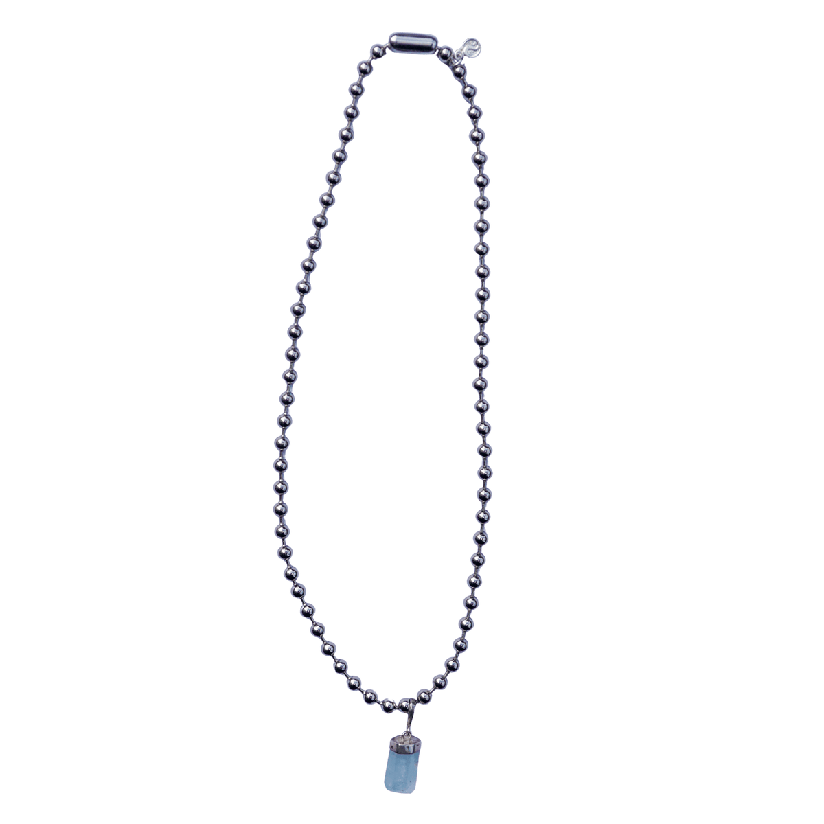 Aquamarine Ball Chain Necklace