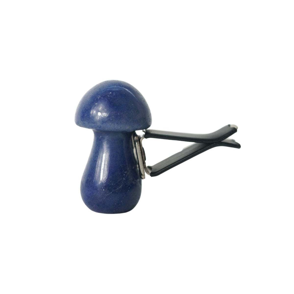 Blue Aventurine Mushroom Car Vent Clip