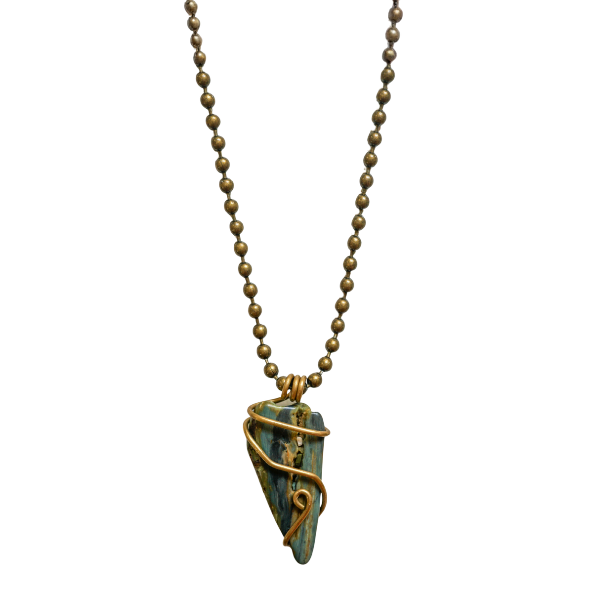 Larsonite Brass Necklace