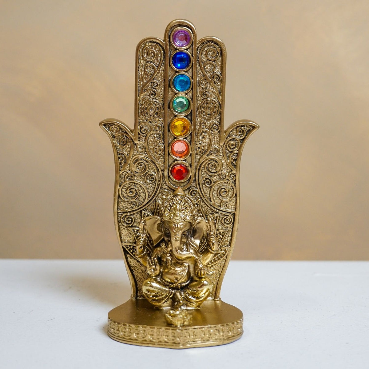 Chakra Hamsa Hand Statue