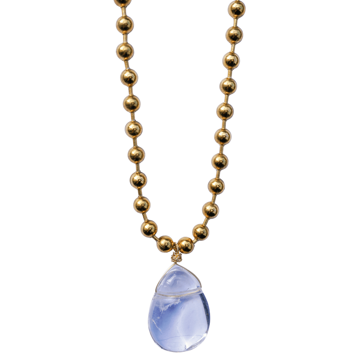 Clear Quartz Ball Chain Necklace