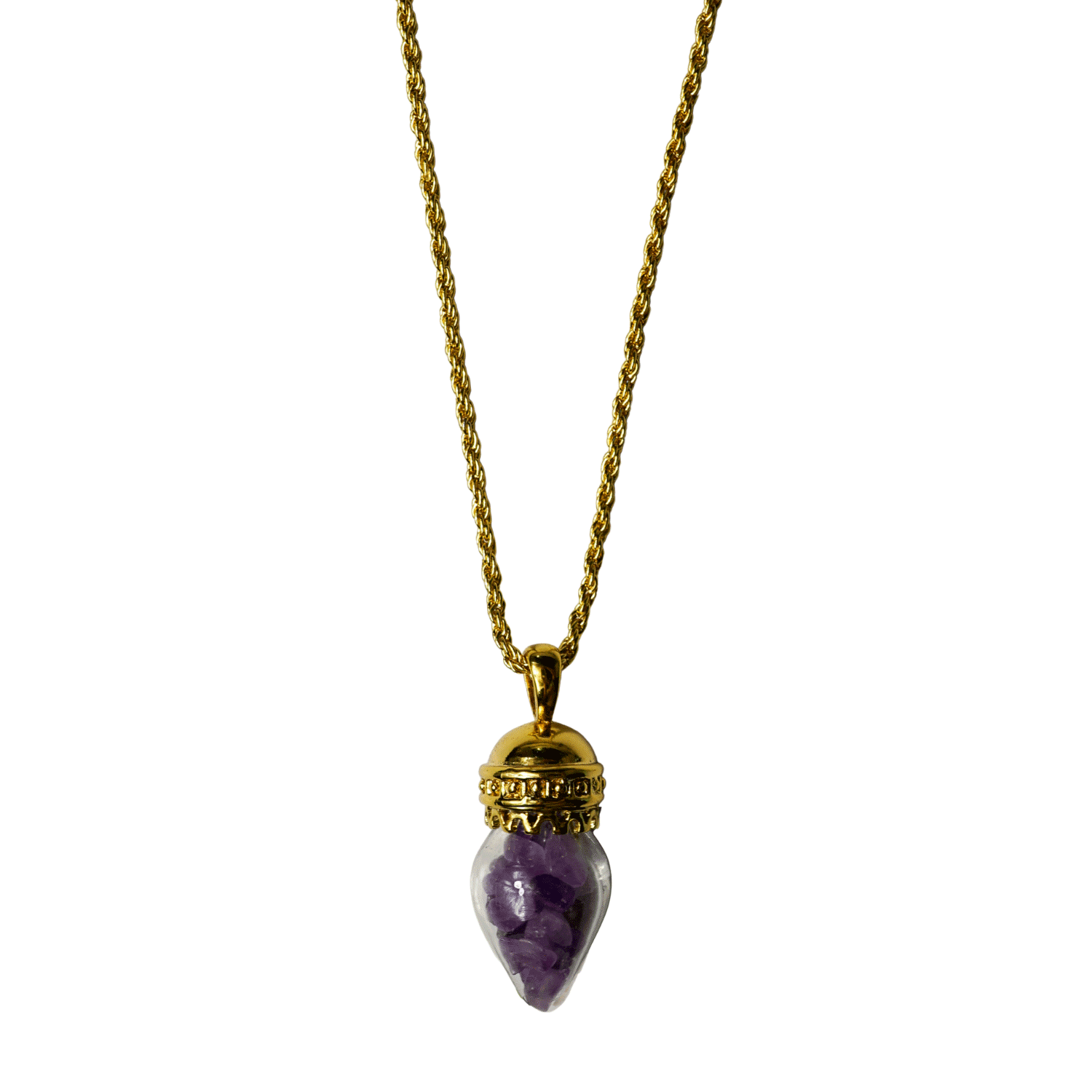 Crystal Chip Ornament Necklace – Interchangeable Gem Jewelry