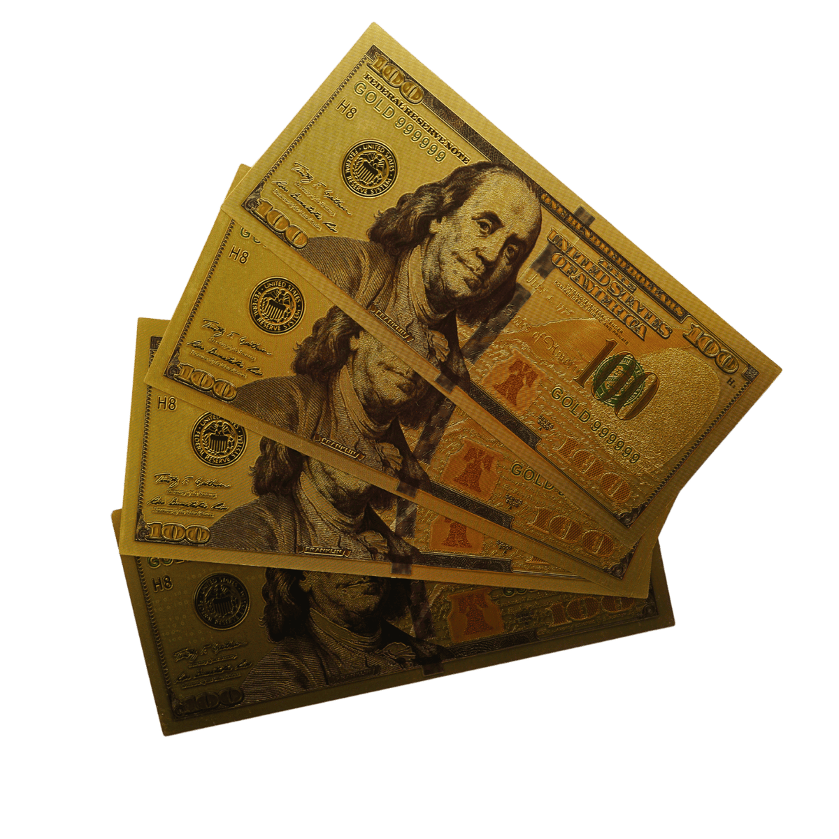 Gold $100 Bill