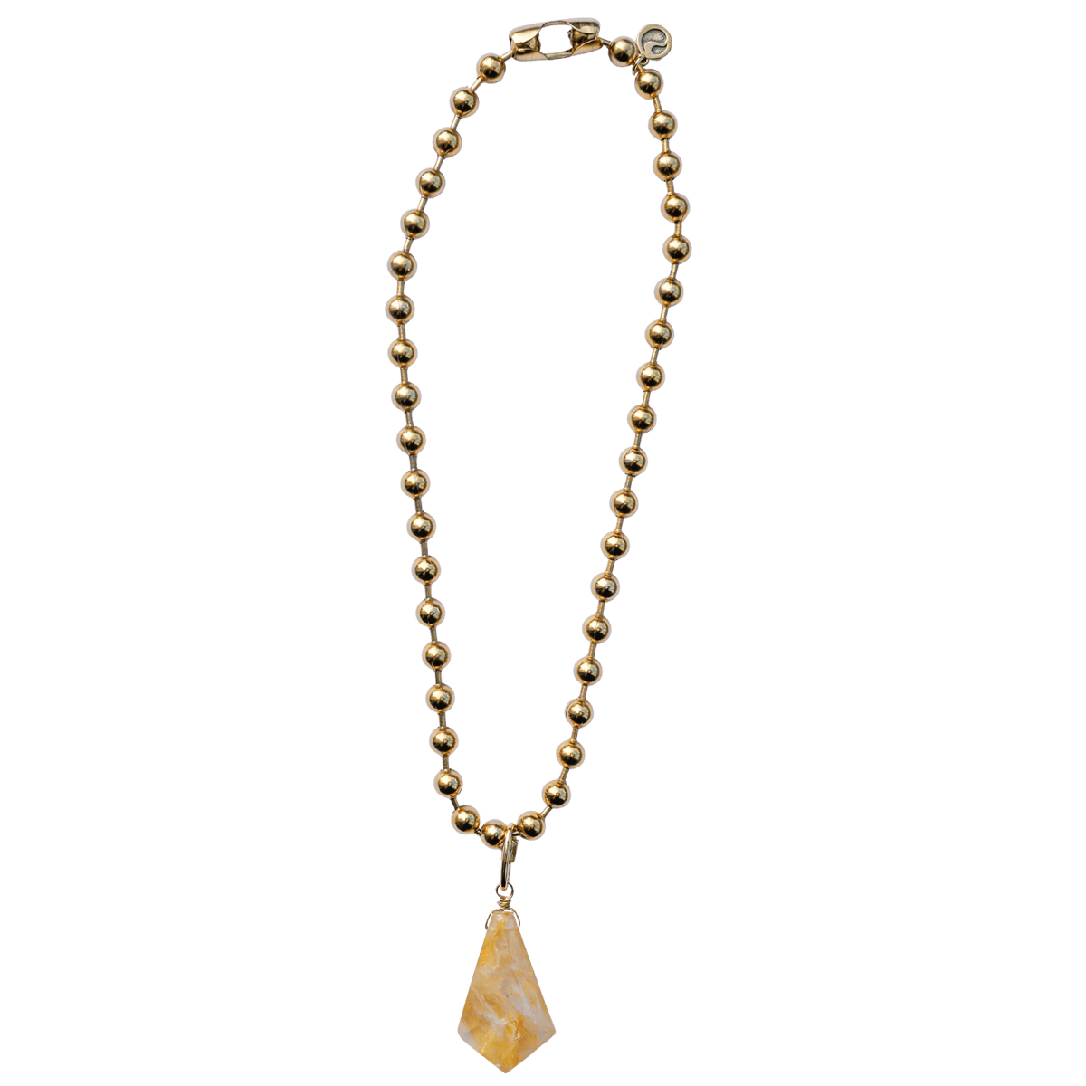 Golden Healer Quartz Ball Chain Necklace