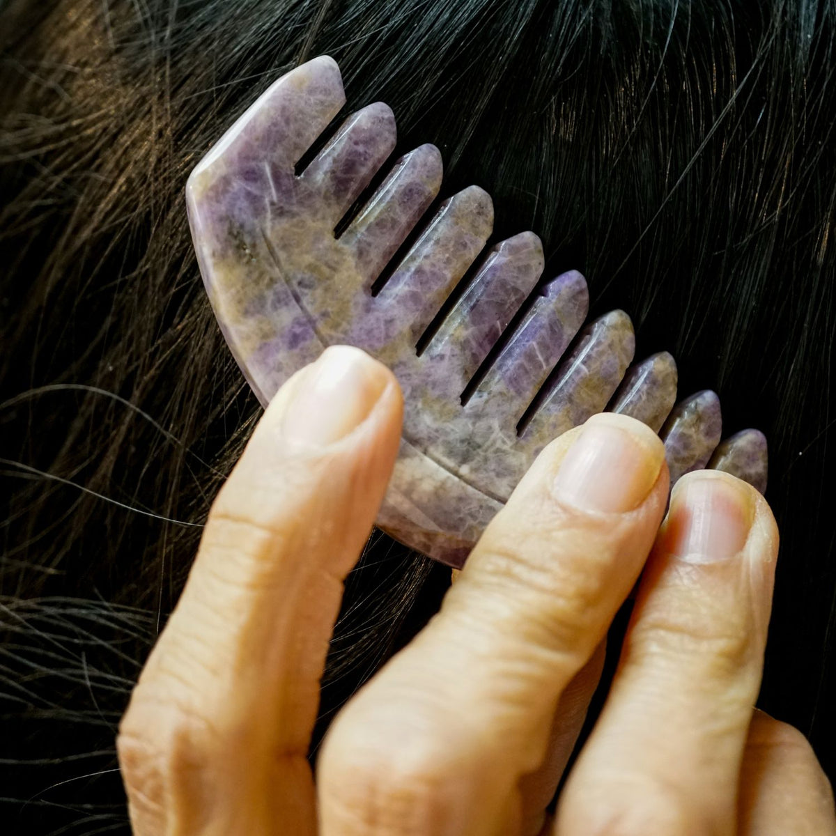 Amethyst Gua Sha Comb
