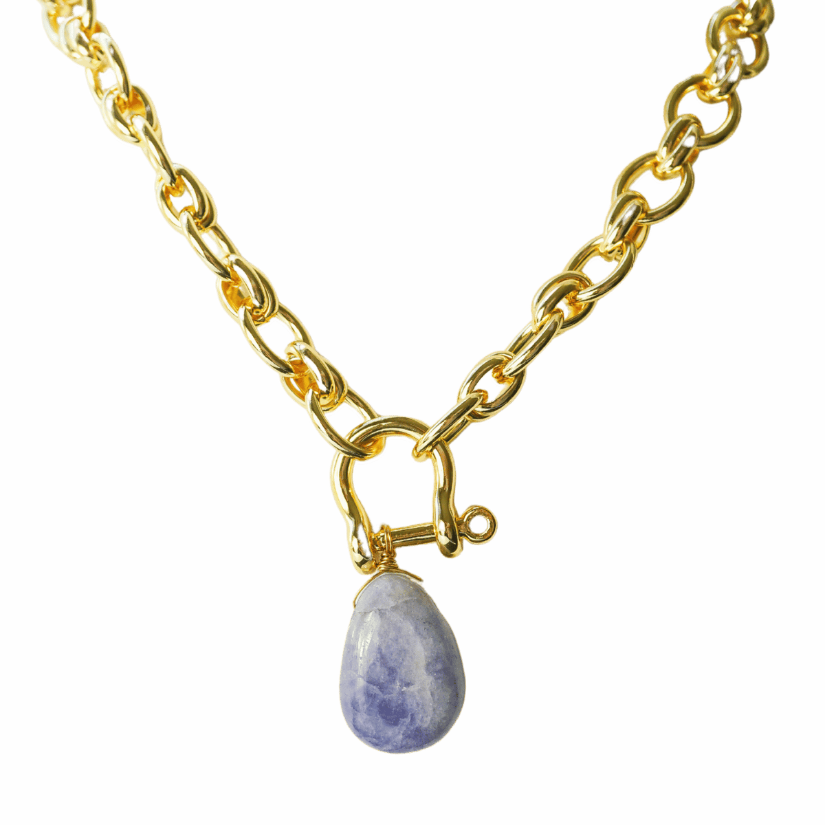 Iolite Horsebit One-of-a-kind Necklace