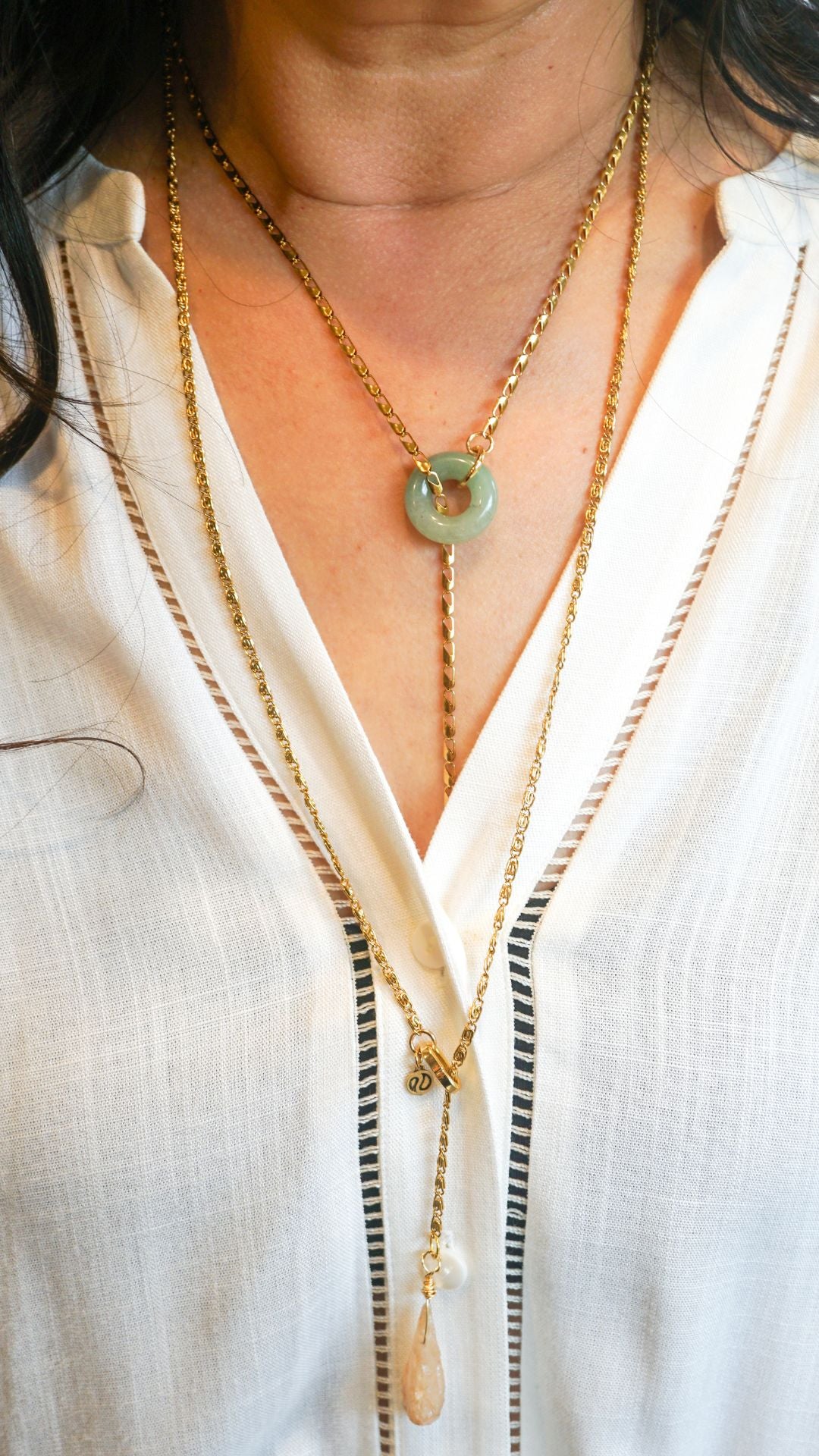 Green Aventurine Lariat Necklace