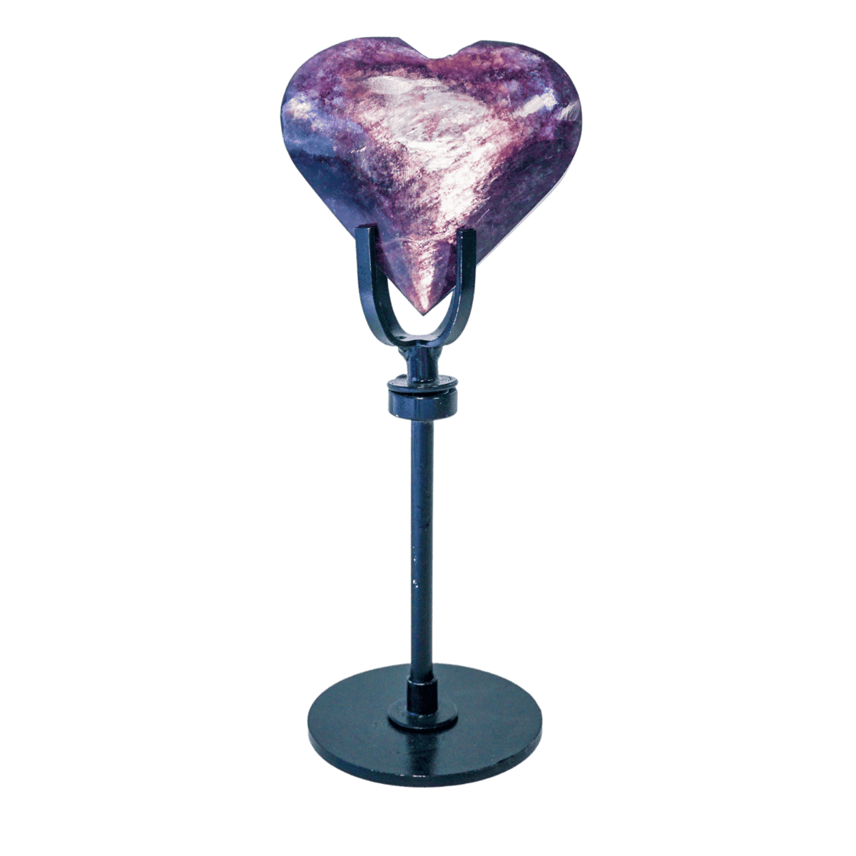 Lepidolite Heart on Stand