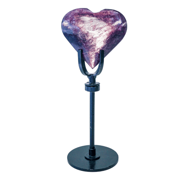 Lepidolite Heart on Stand