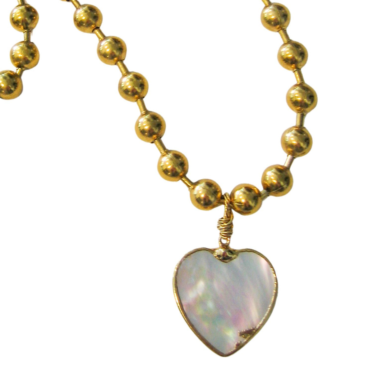 Mother of Pearl Heart One-of-a-kind Necklace
