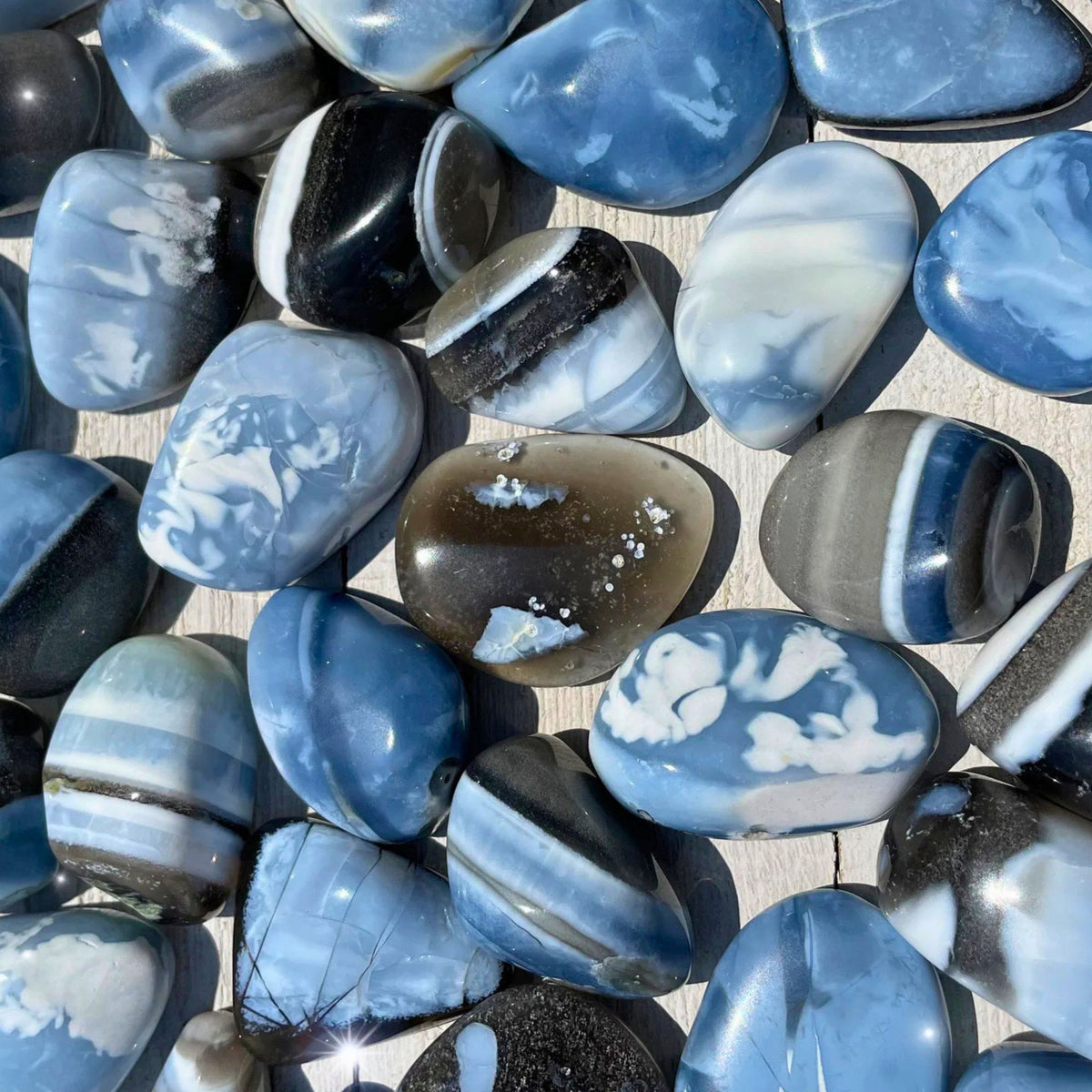 Owyhee Blue Opal Tumbled Stone