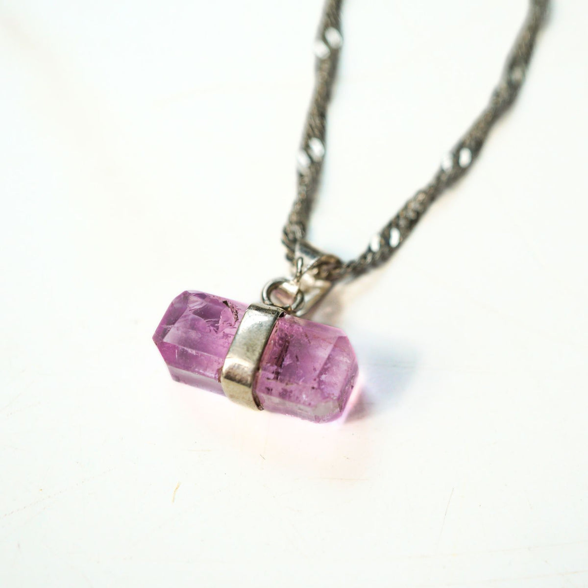 Pink Kunzite Pendant Necklace