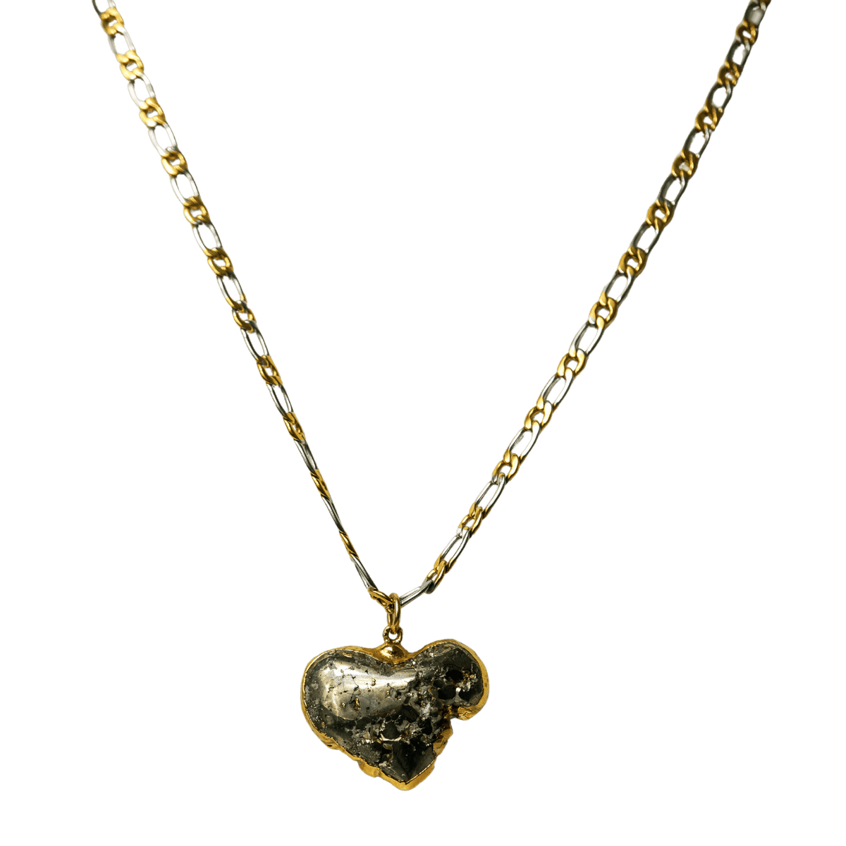 Pyrite Heart One-of-a-kind Necklace