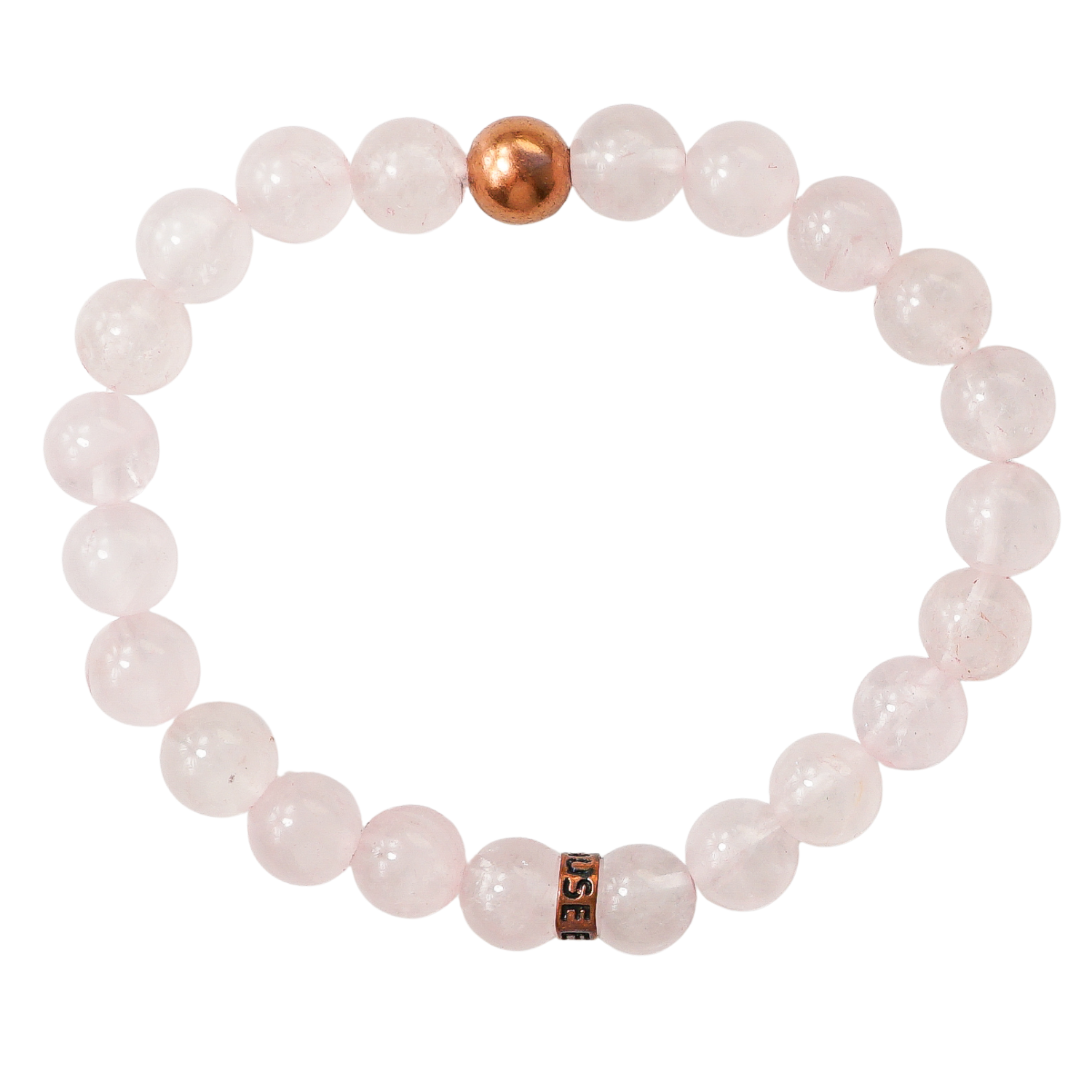 Rose Quartz Bracelet with Copper Bead | Love & Healing – Energy Muse