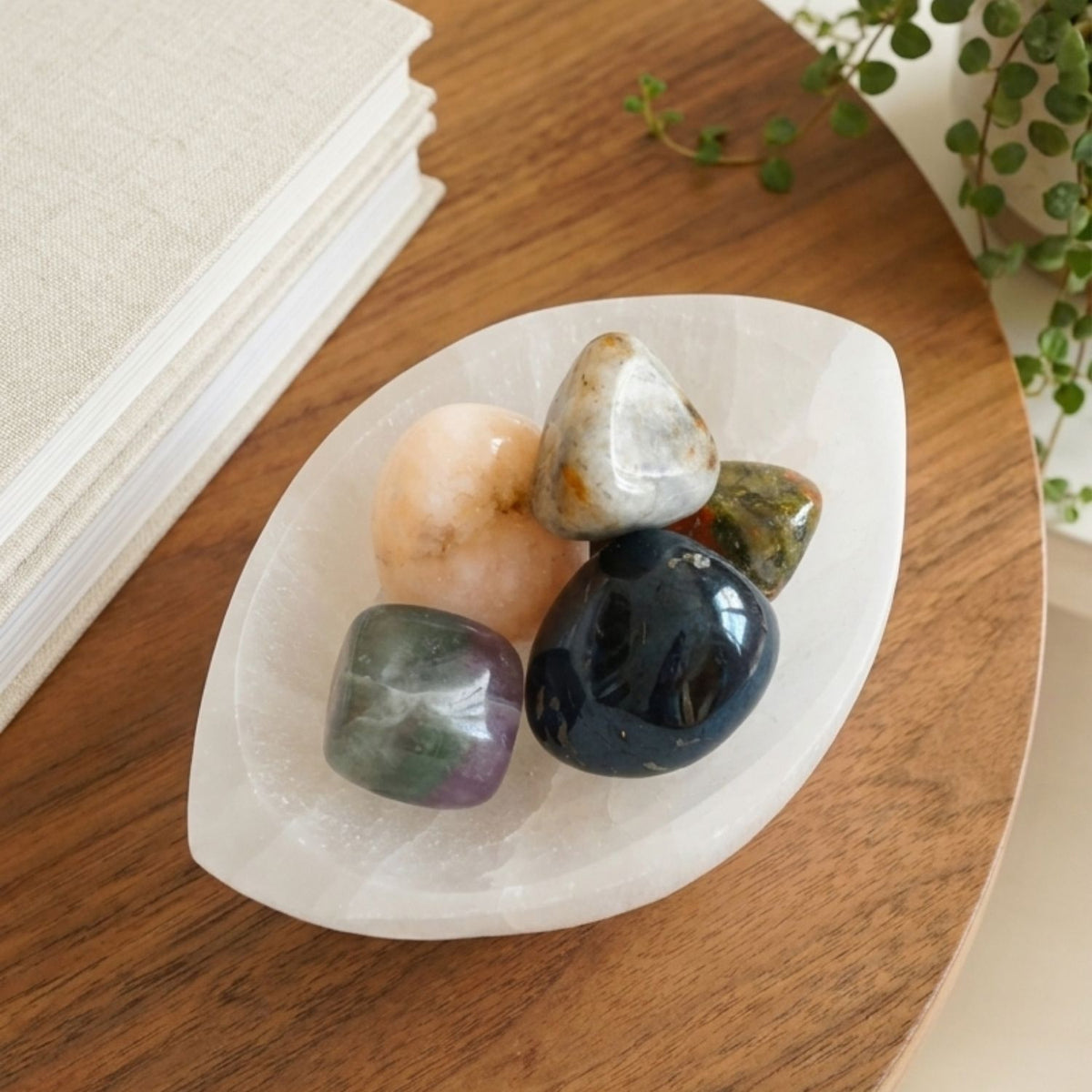 Oval Selenite Bowl