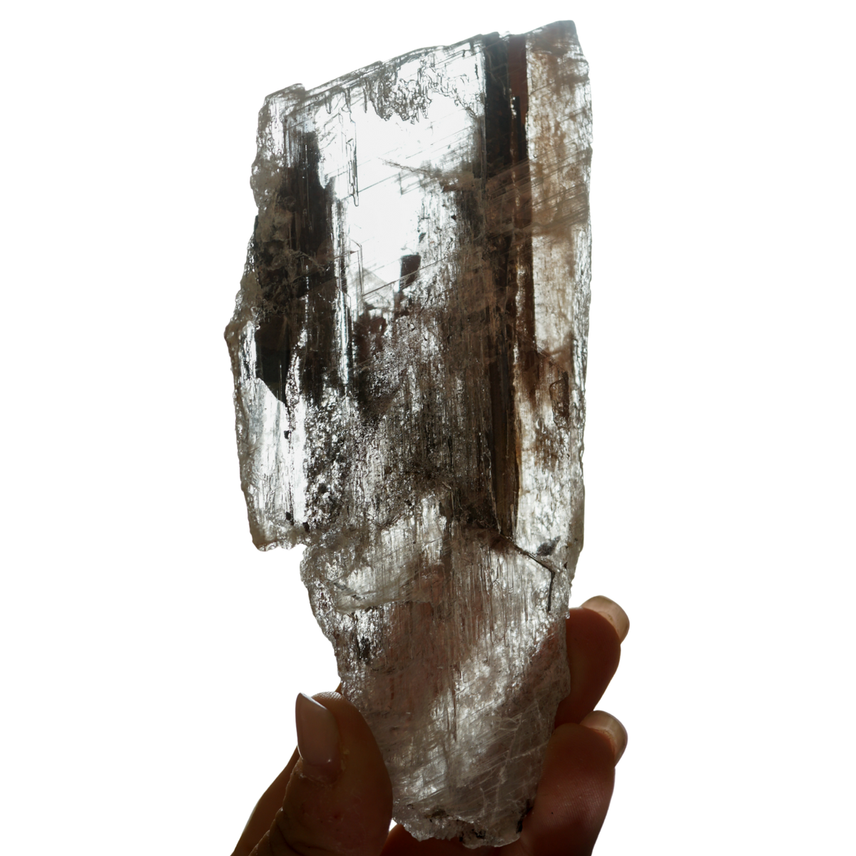 Selenite with Hematite Inclusions