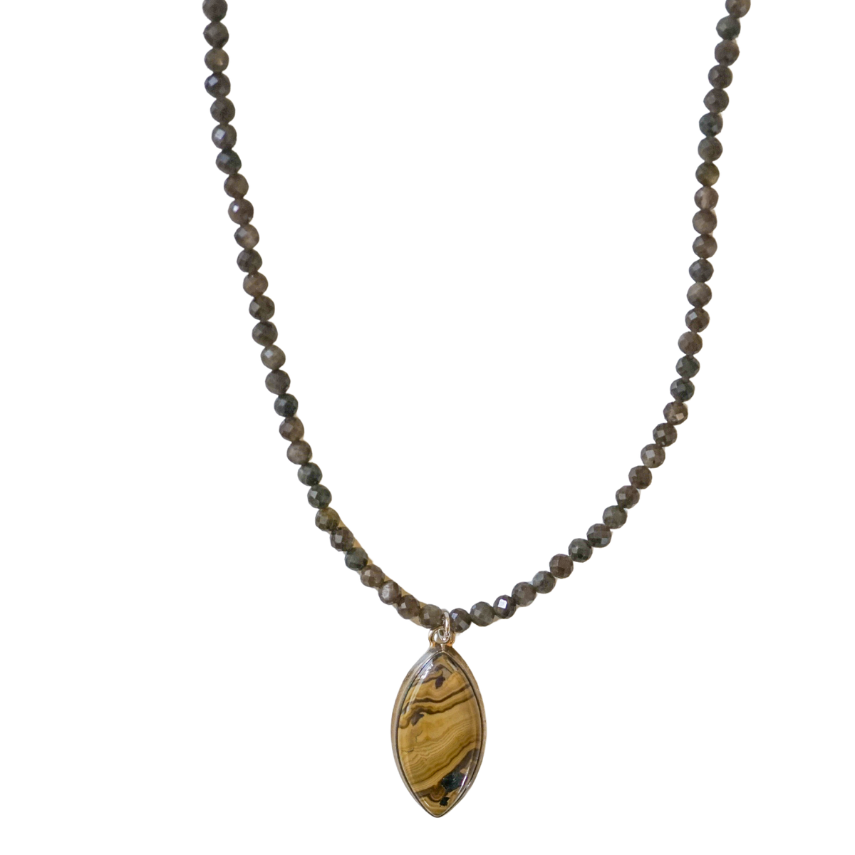 Shalenblende & Silver Obsidian Necklace