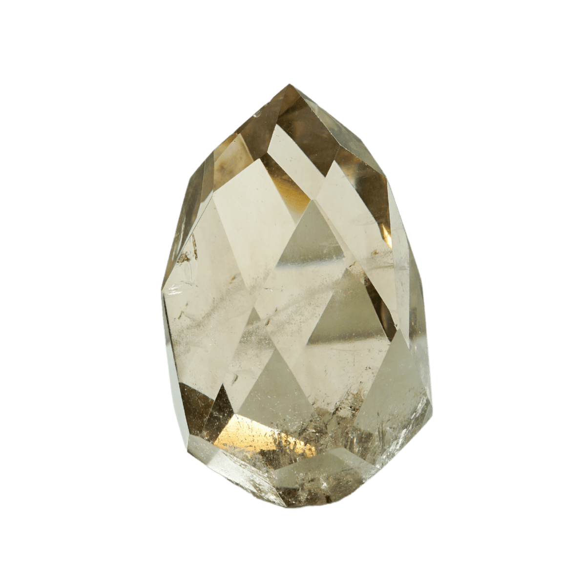 Smoky Quartz Faceted Flame