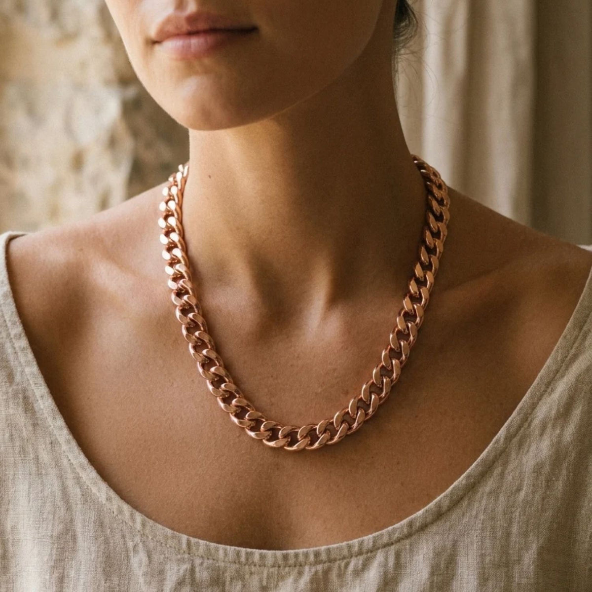 Solid Copper Chain Necklace