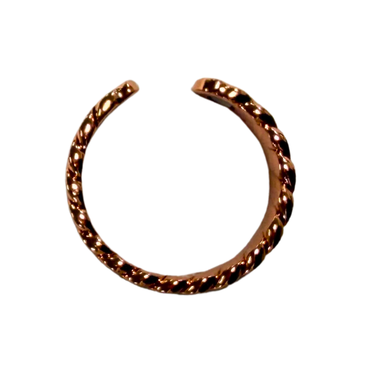 Solid Copper Braided Ring