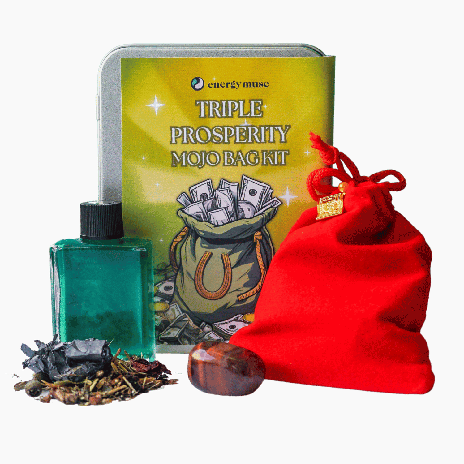 Triple Prosperity Mojo Bag Kit | Wealth Manifestation Talisman