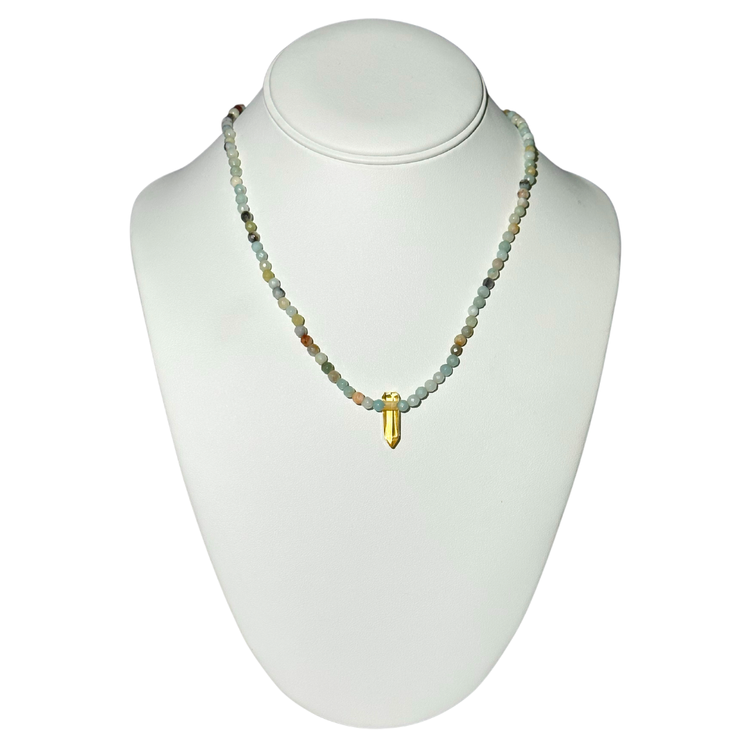 Amazonite / Citrine Necklace – Energy Muse