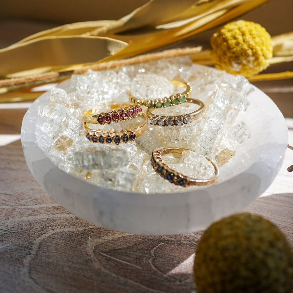 White Sapphire Vintage Italian Ring