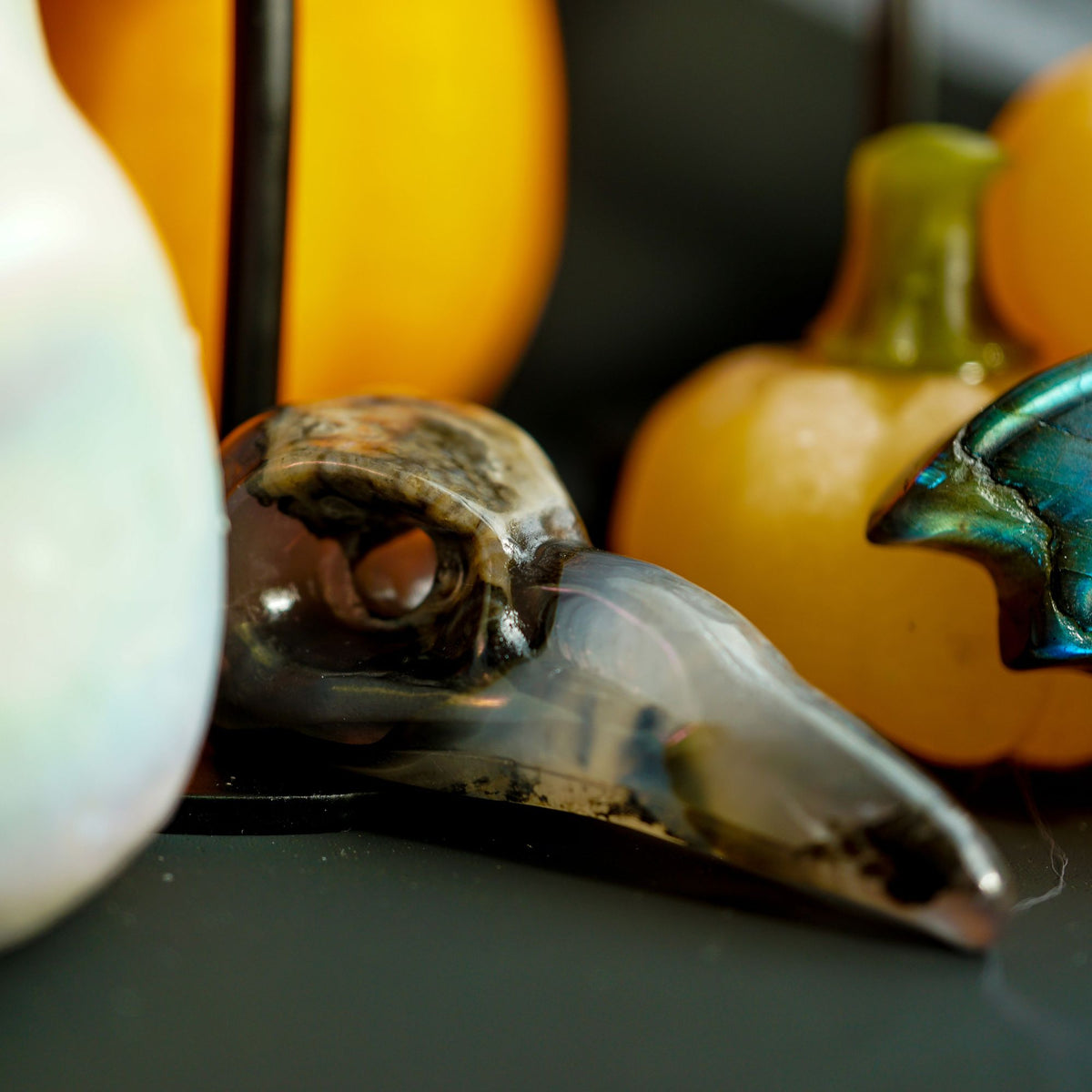 Volcanic Agate Raven Head
