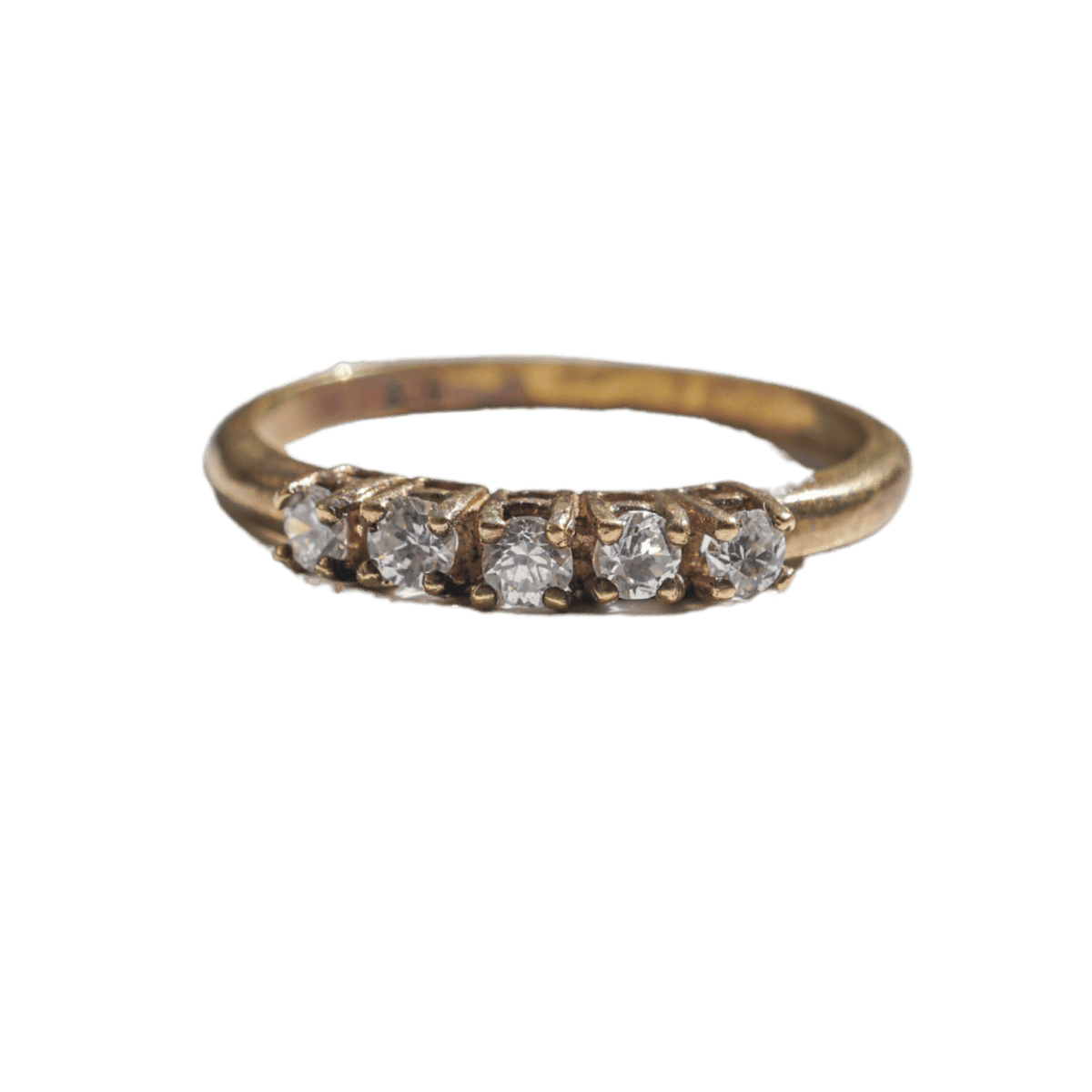 White Sapphire Vintage Italian Ring