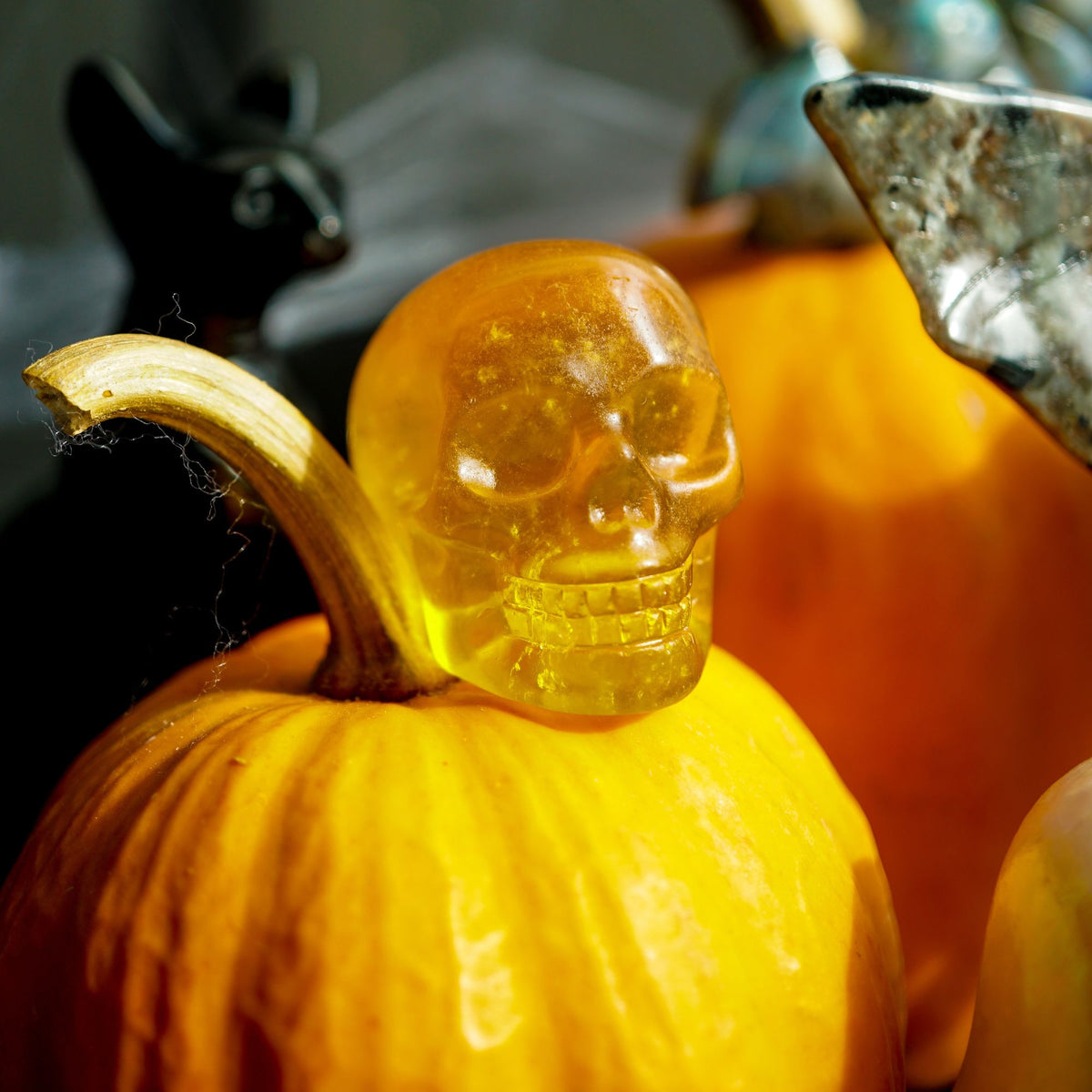 Yellow Fluorite Skull