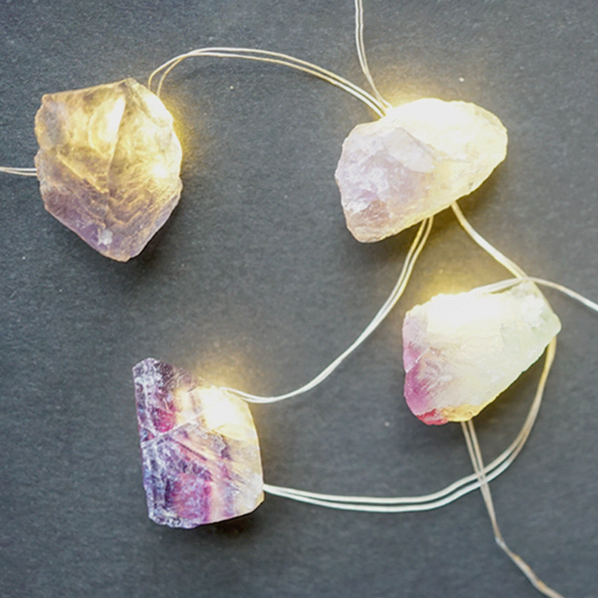 Fluorite Crystal String Lights