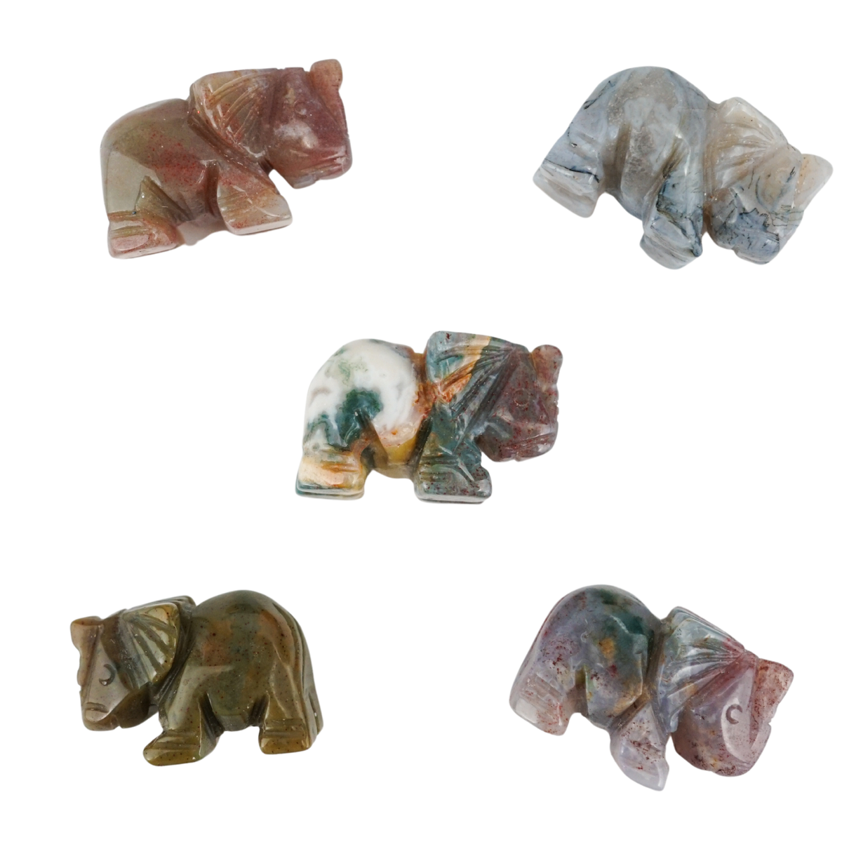 Moss Agate Elephant