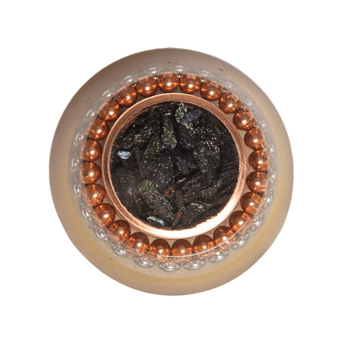 Flower of Life Rainbow Hematite Orgone Puck
