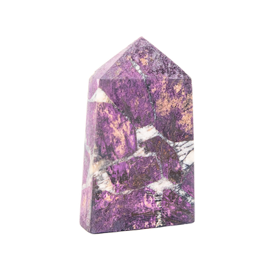 purpurite point crystal at Energy Muse