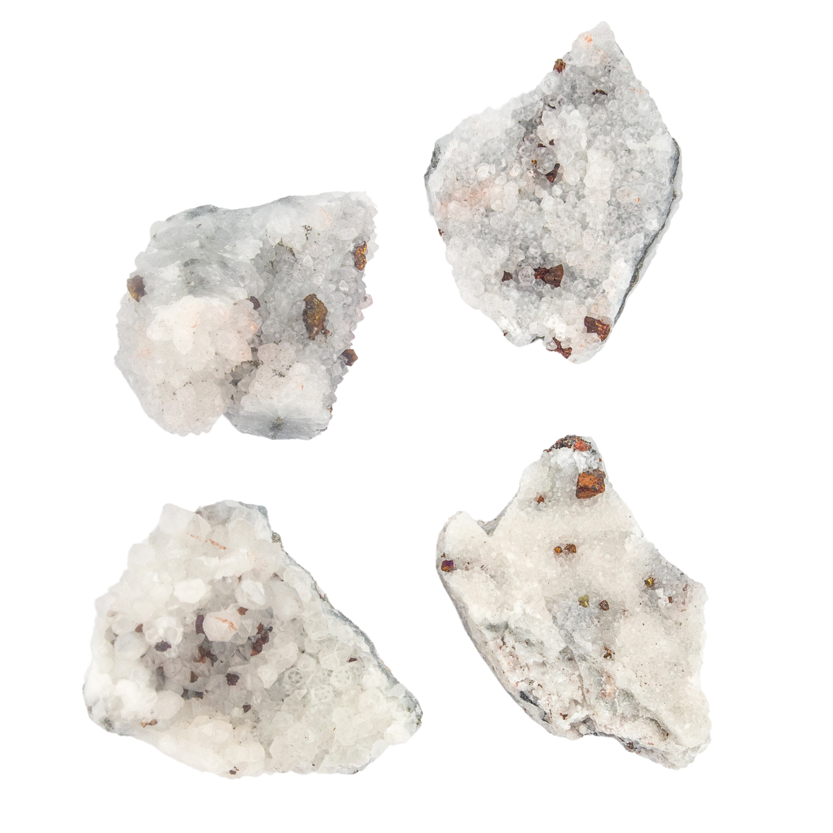 Quartz with Peacock Ore Cluster