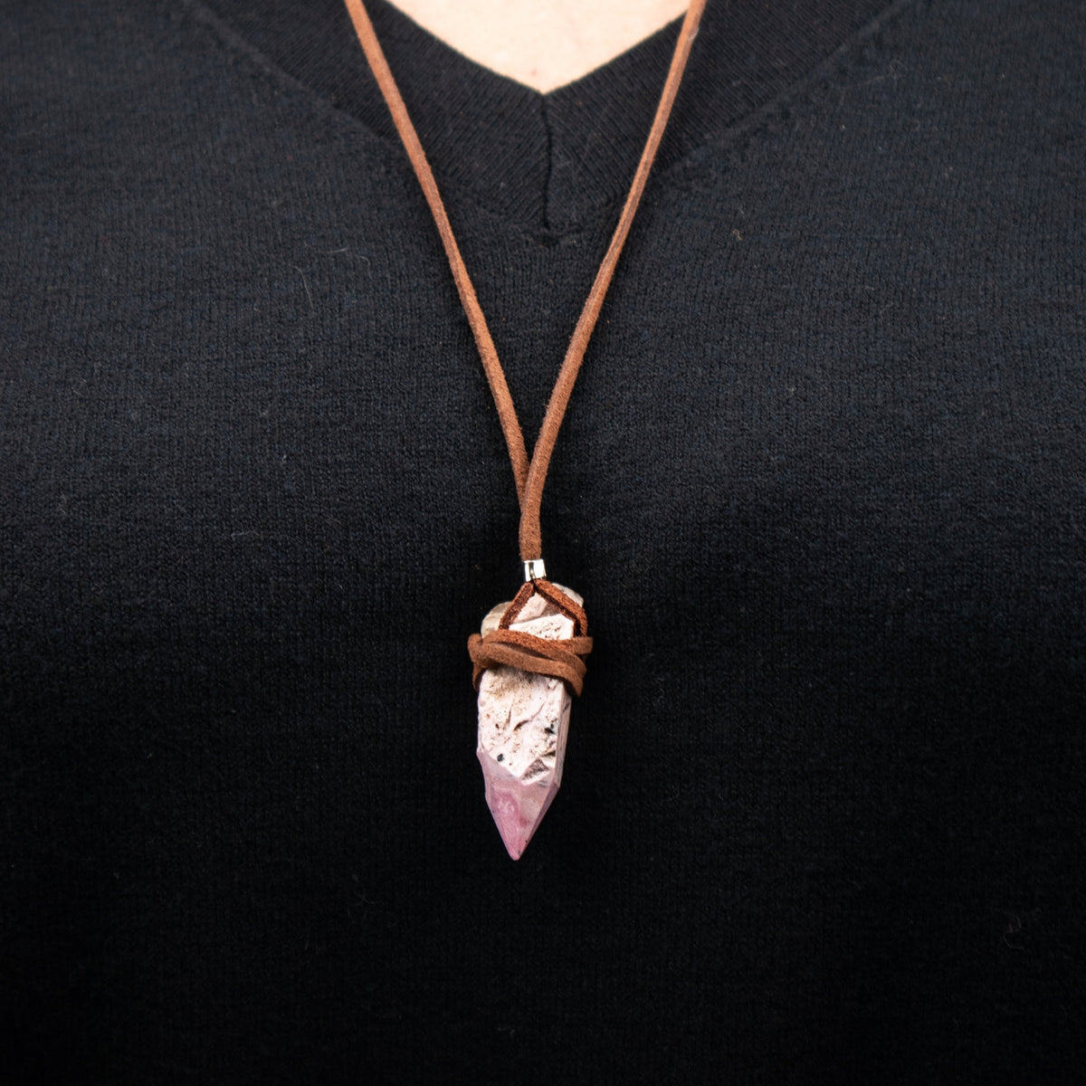 Rhodonite Crystal Point Necklace