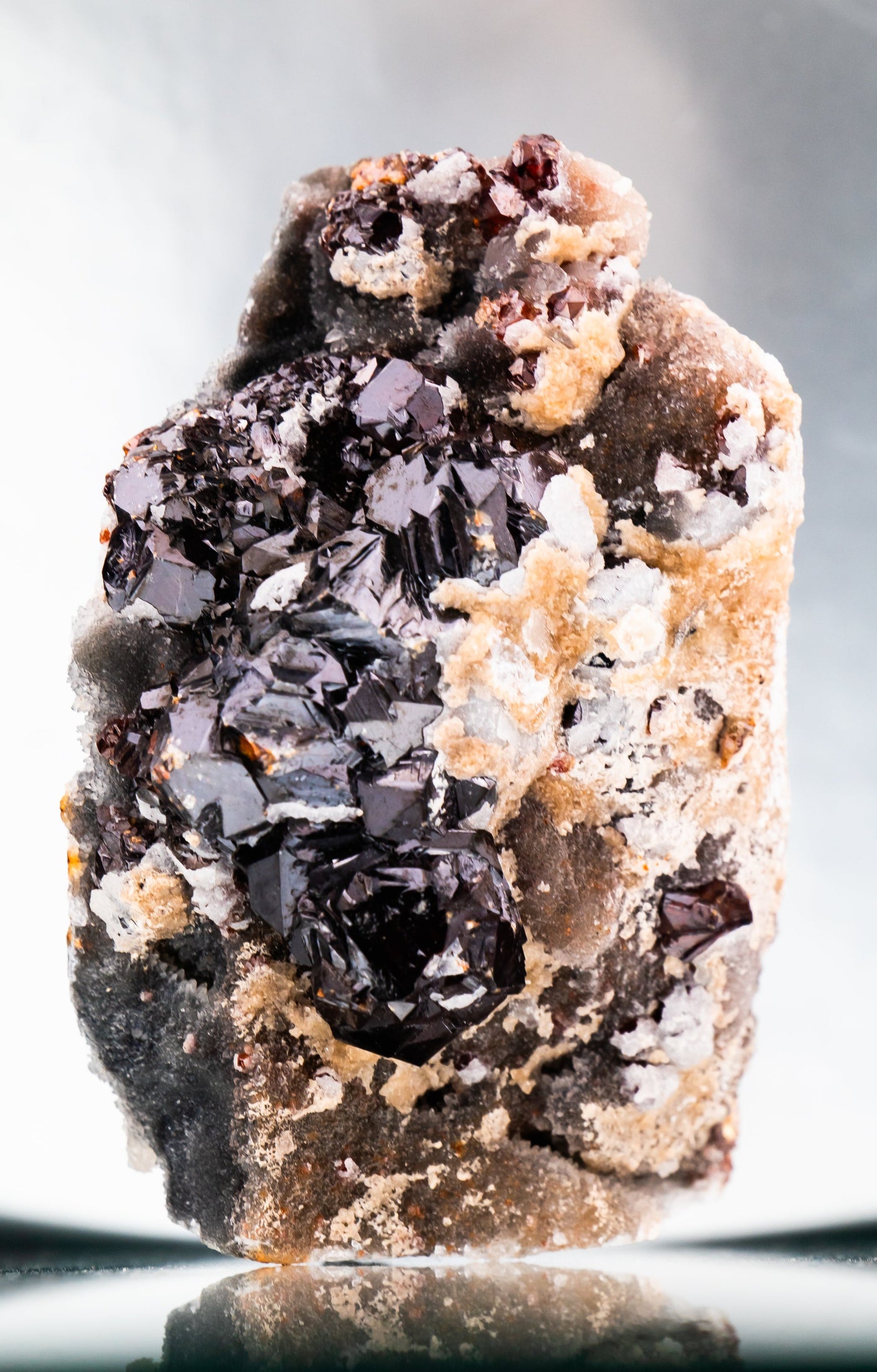 Sphalerite with Chalcedony and Quartz Crystal