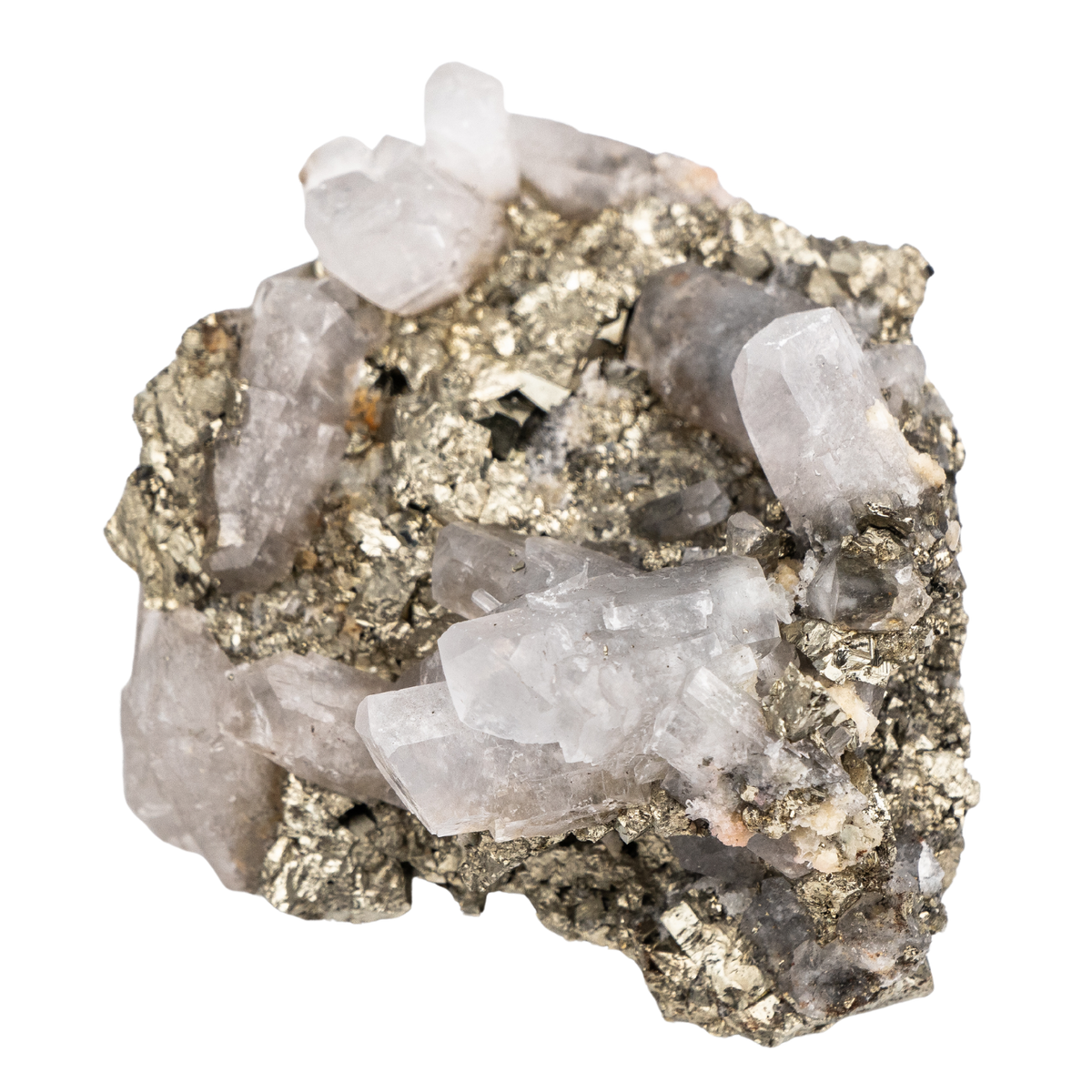 UV-Reactive Pyrite with Quartz Specimen