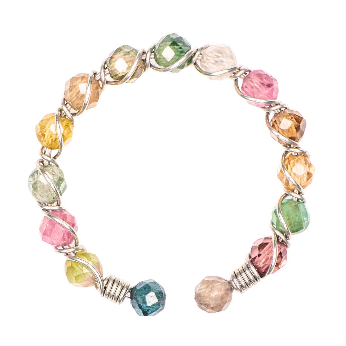 Watermelon Tourmaline Crystal Ring