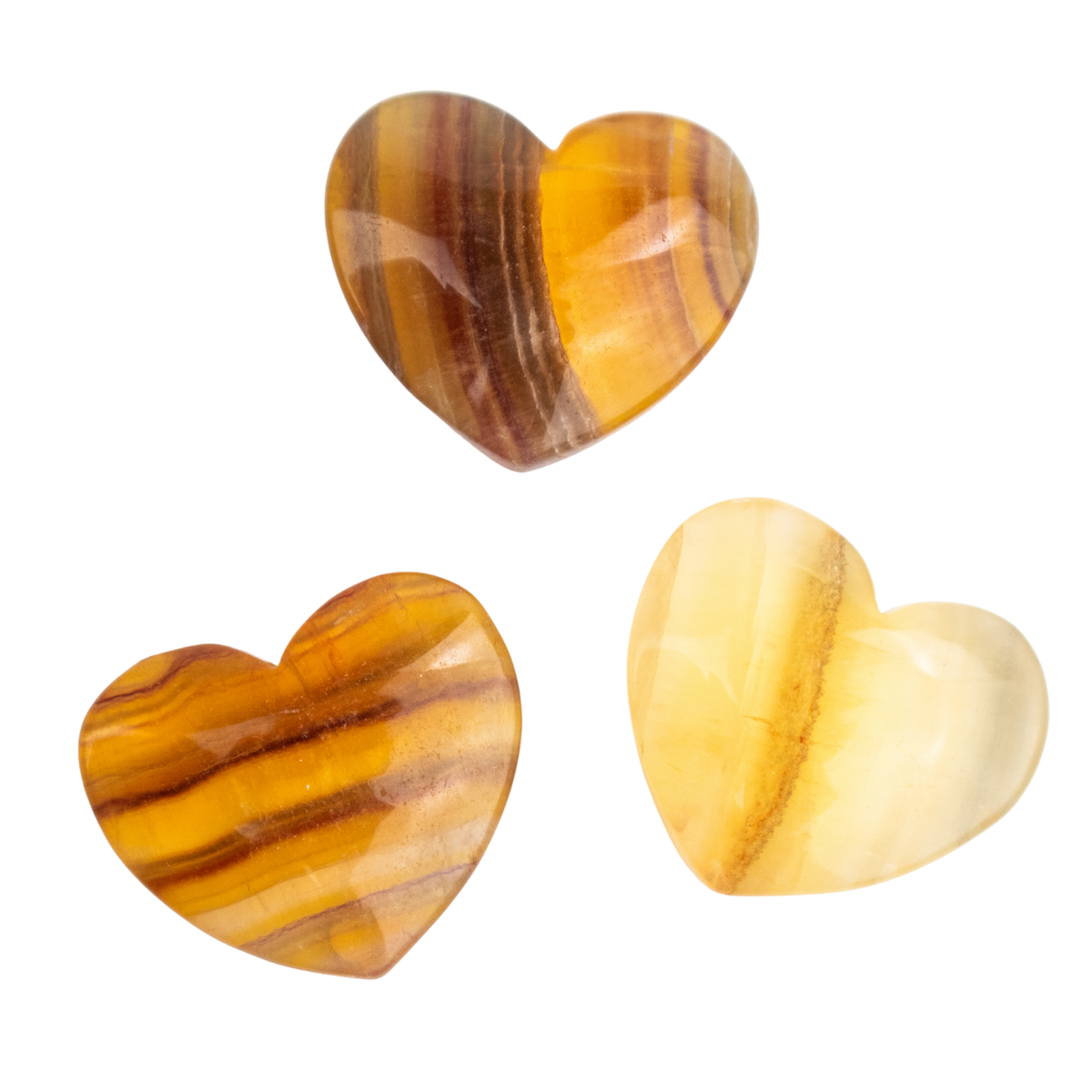 Yellow Fluorite Heart
