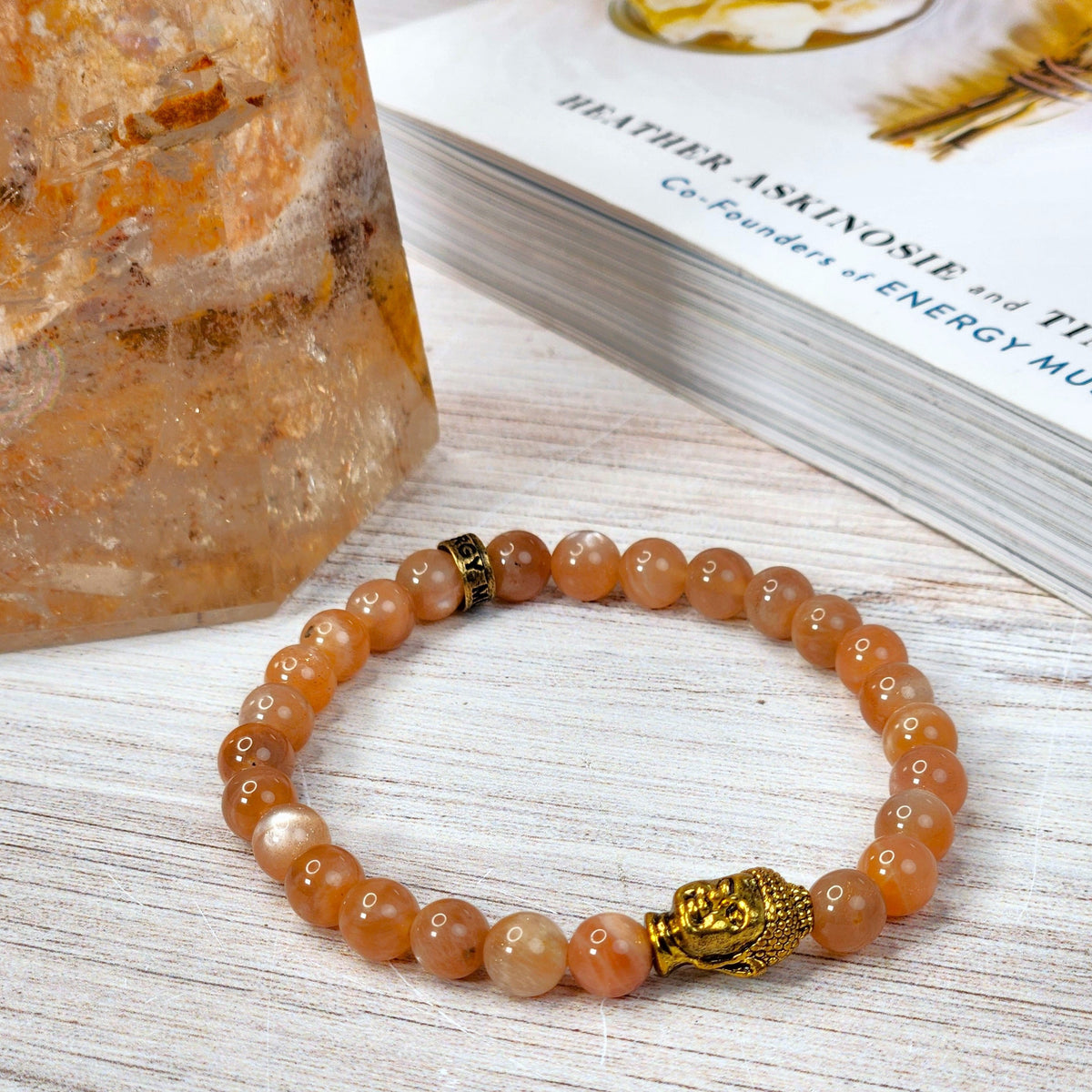 Peach Moonstone Energy Bracelet