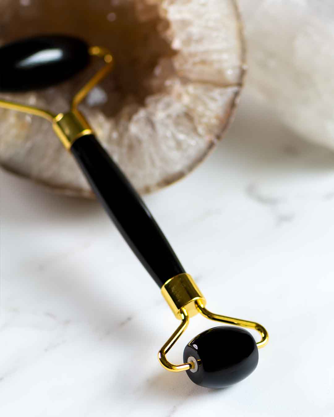 Black Obsidian Crystal Roller
