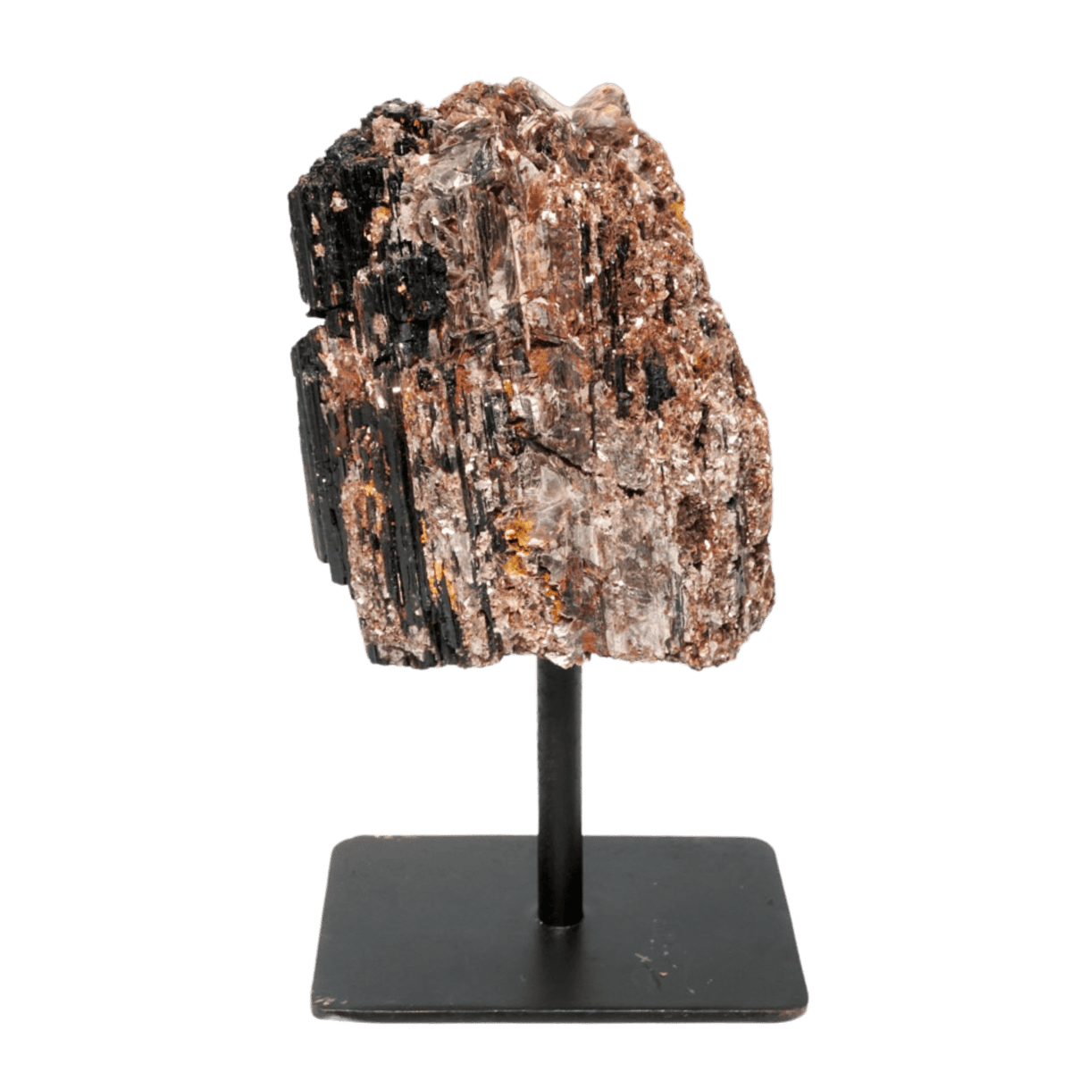 Black Tourmaline & Mica on a Stand