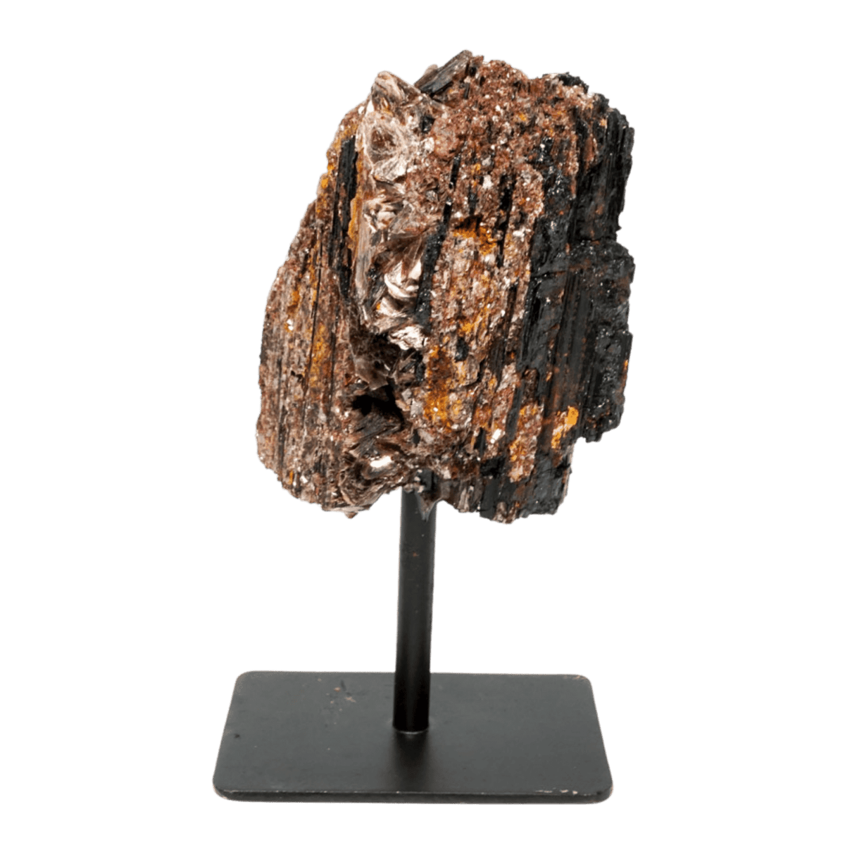 Black Tourmaline & Mica on a Stand