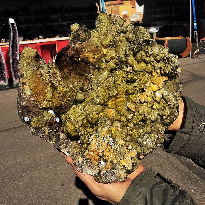 Fluorite & Epidote Included Quartz Cluster • 18lbs